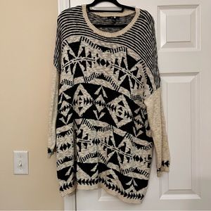 Oversized Aztec print sweater